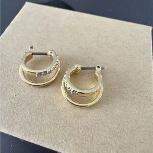 Ana Luisa Double Gold Vermiel Hoop Earrings